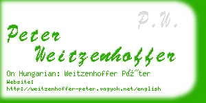 peter weitzenhoffer business card